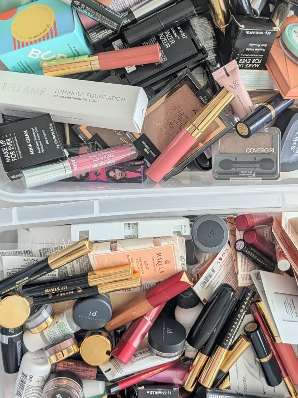 Mixed Beauty Makeup Cosmetics Lot Over 50 Pieces MYSTERY Full Size & Travel NEW